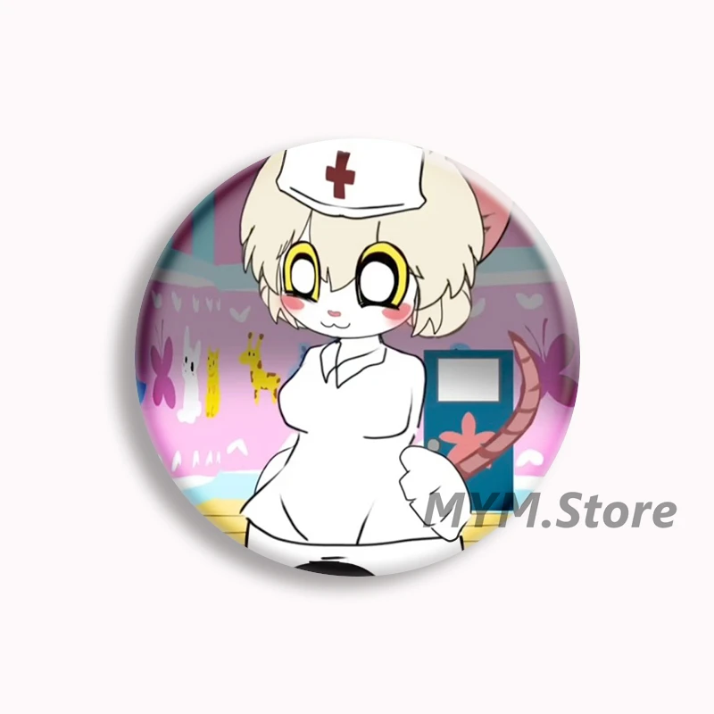 Terrible Mouse Lorna Anime Soft Button Pin Horror Game Character