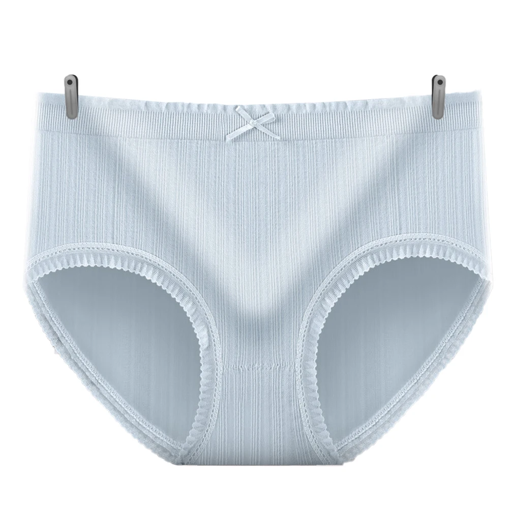 

1pc Sexy Women's Seamless Underpants Underwear Solid Color Middle Waist Briefs Shorts Soft Female Panties Lingerie