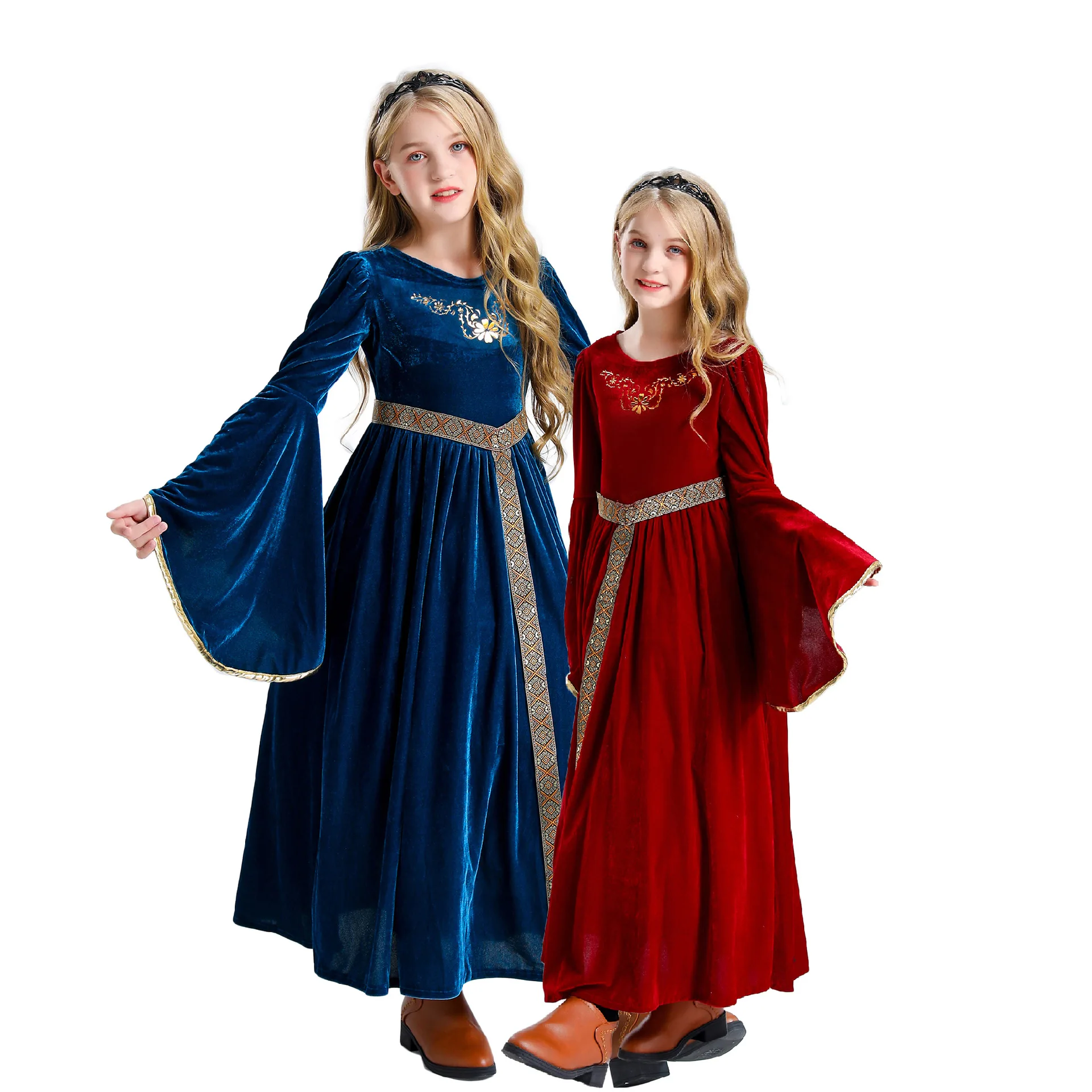 Children's costumes medieval  princess costumes girls' retro dresses girls' stage drama costumes