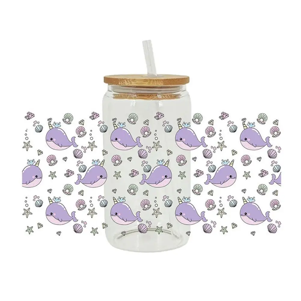 

UV DTF Transfer Stickers For The 16oz Glasses Wraps Bottles Cup Can DIY Waterproof Custom Decals Glass Ceramic Metal Leathe T0B1