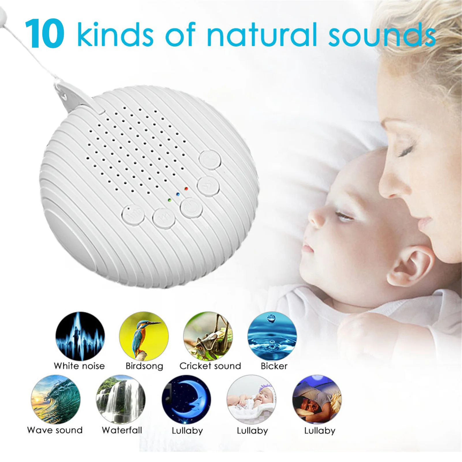 White Noise Sound Machine Portable Sleep Therapy  White Noise Machines  Adults - Baby Sleeping Monitors - Aliexpress