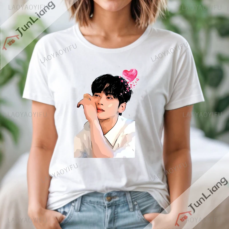 Cha Eun Woo Graphic T Shirts Gift Ideas for Fan Harajuku