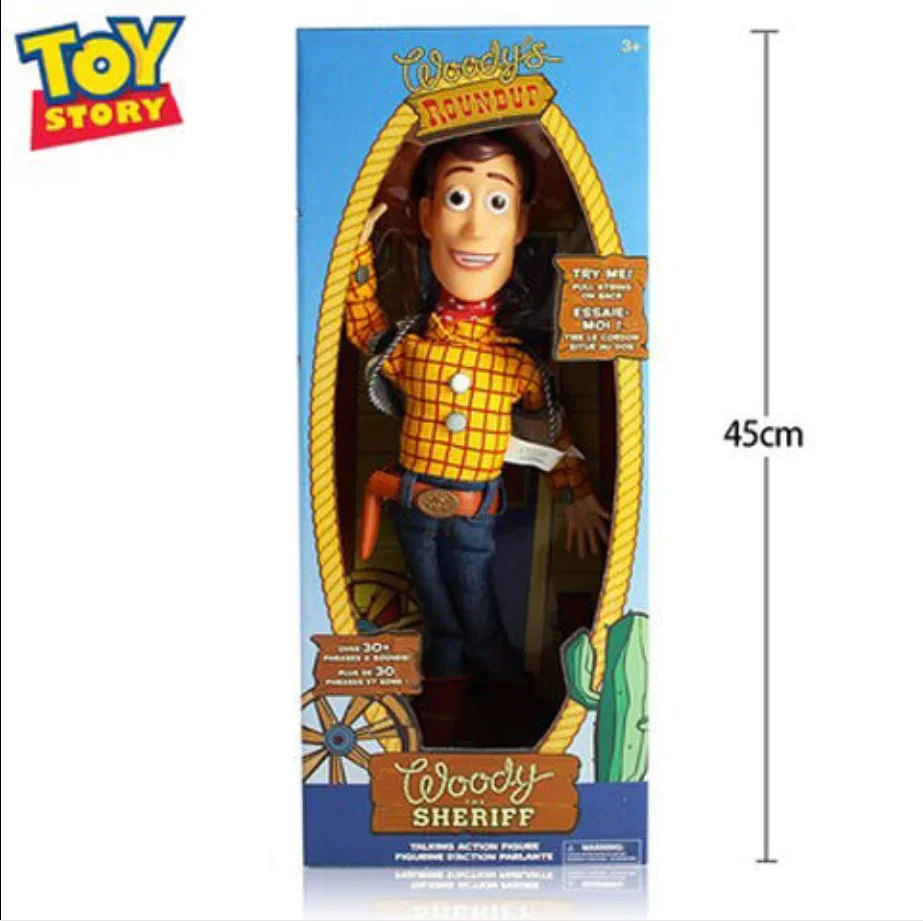 Disney High-Quality Pixar Toy Story 3 Woody Action Figures Toys Anime Collector'S Edition Moving Statues Model Doll Kids Gifts