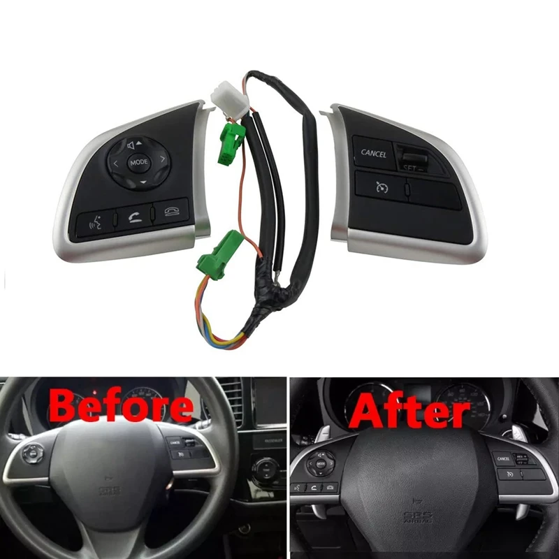 

Steering Wheel Cruise Control Buttons Remote Control Volume Button For Mitsubishi L200 2015 Outlander 2013-2016