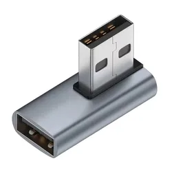USB 3.0 Right Angle Male to Female Extension Adapter - 90 Degree Upward Elbow Connector, 10Gbps Data Transfer (A)