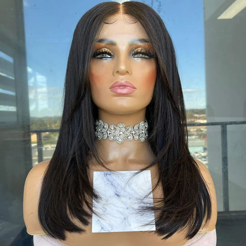 Brazilia Bob Wig Human Hair Blunt Wigs Pre Plucked Bleached Invisible Knots 180% Density Short Straight Full Lace Wigs for Women