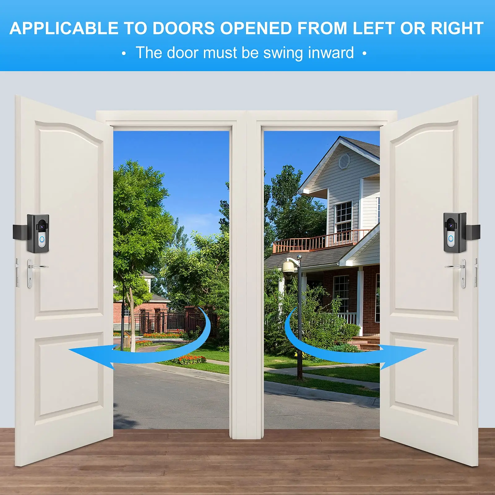 Video Doorbell Mount Anti-Theft Door Mount for Ring Video 4/3/3 Plus/2/1/ Pro Pro 2 video doorbell mounting bracket