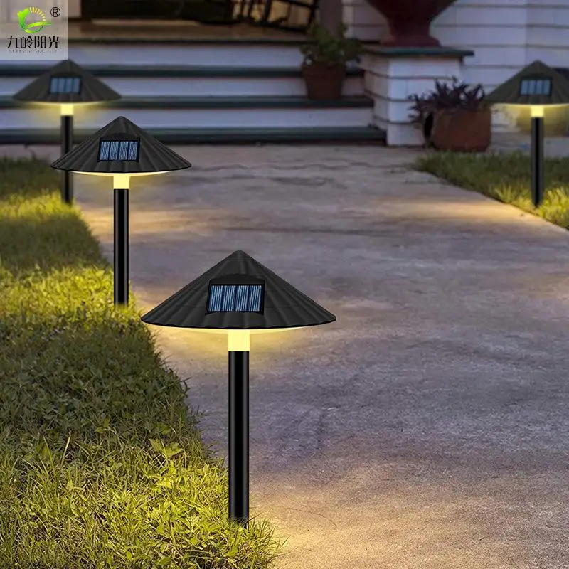 Outdoor Waterproof Solar Lawn Lamp Outdoor Waterproof Mushroom Light Control Landscape Decoration Solar Floor Plug Lamp