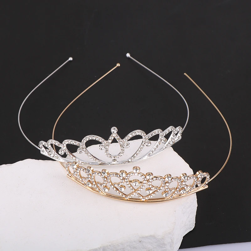 Women Rhinestone Sweet Wind Princess Tiara Birthday Party Crown For Performance Party Decorative Crown