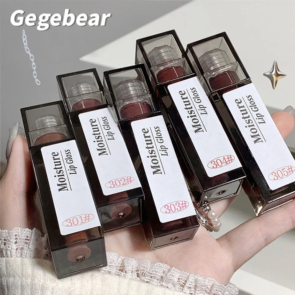 Lip Gloss Gege Bear Moisture Transparent Premium Tube Long Last Non Sticky Vegan Tinted