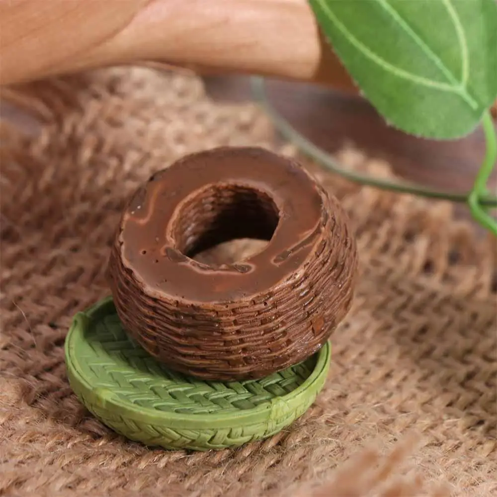 Simulation Simulation Bamboo Basket Chair Dustpan Dollhouse Miniature 1/12 Basket Furniture Decoration Sculpture