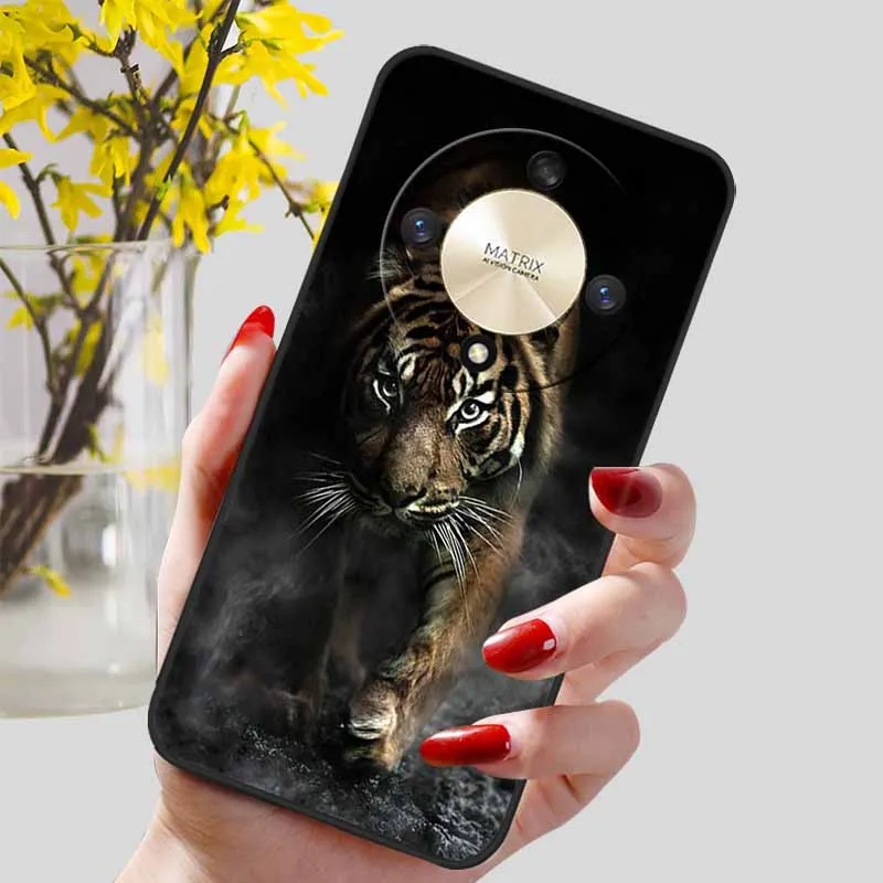 Custodia Morbida Per Honor Magic 6 Lite 5G – Silicone Antigraffio E Antiurto, Bumper Sottile E Leggera (Nero) - 4