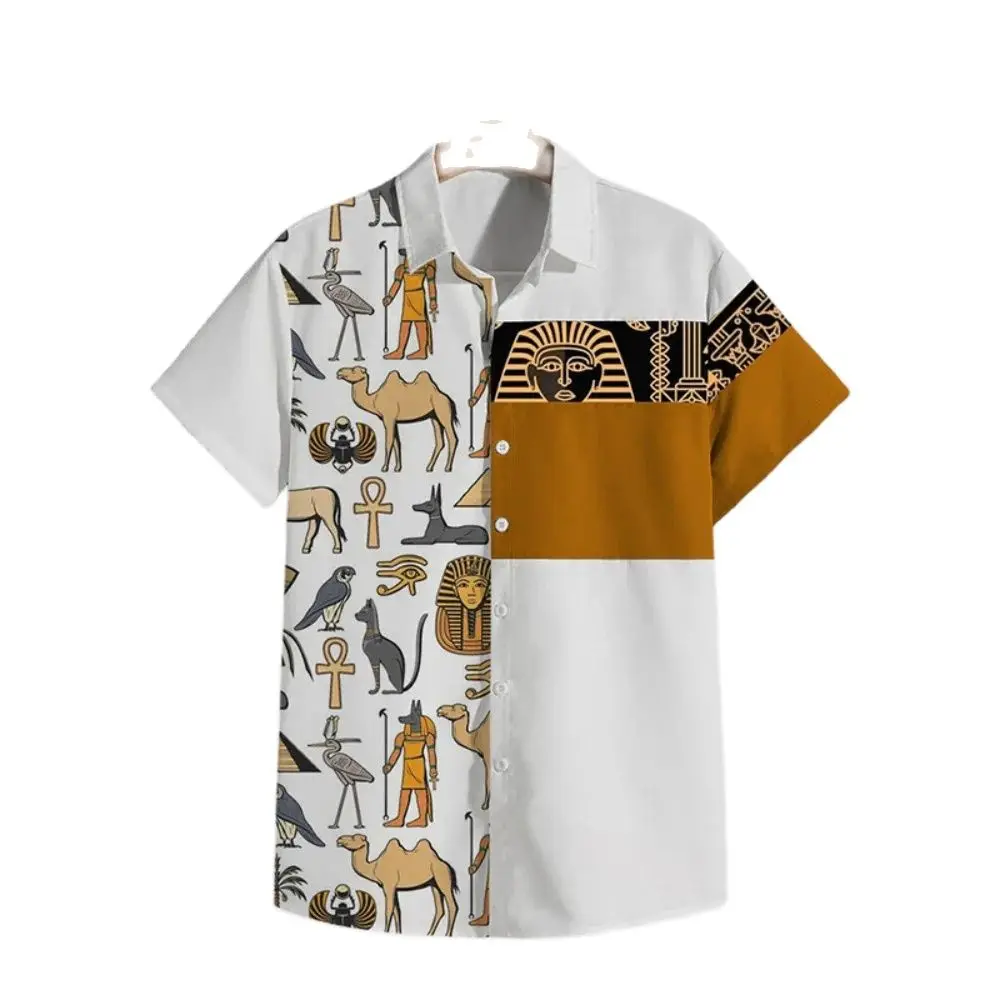 Herren hemd Sommer Casual Fashion Kurzarmhemd für Herren lose atmungsaktive Hawaii hemd Mann lässig Herren bekleidung Top