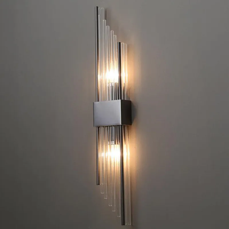 

Postmodern Crystal LED Wall Light Luxury Gold Bedroom Foyer Lamp Personality Art Dining room Background Wall Sconce Nordic Lamp