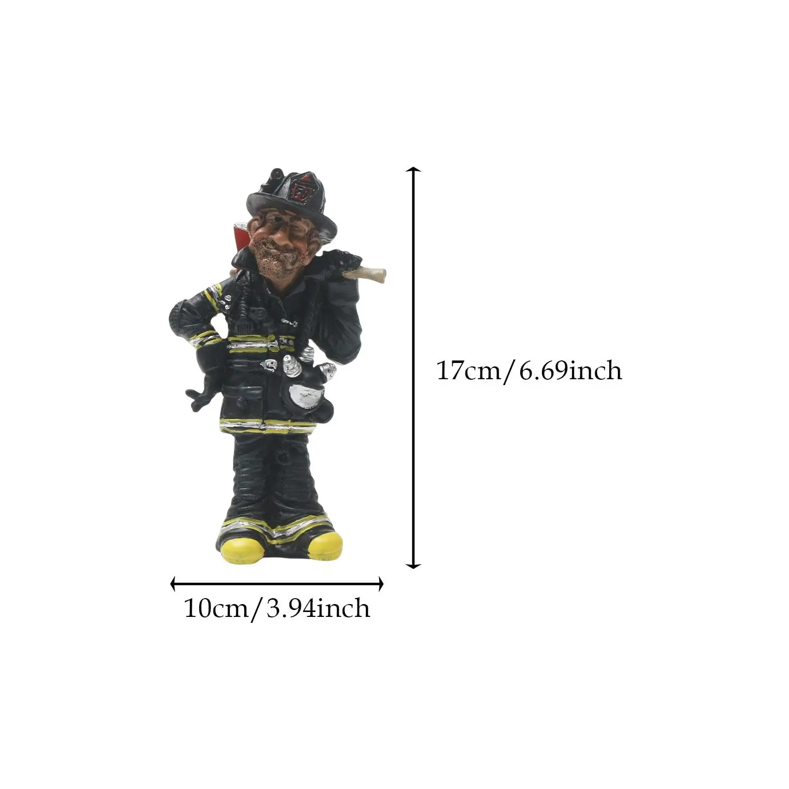 Firefighter Statue Figure Sculpture for Living Room Farmhouse TV Cabinet