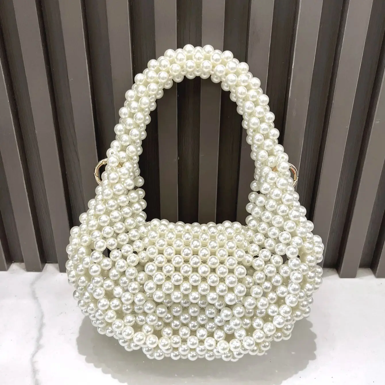 Pochette Da Sera Con Perle: Borsa A Catena Di Lusso, Fatta A Mano, Perfetta Per Matrimoni E Feste