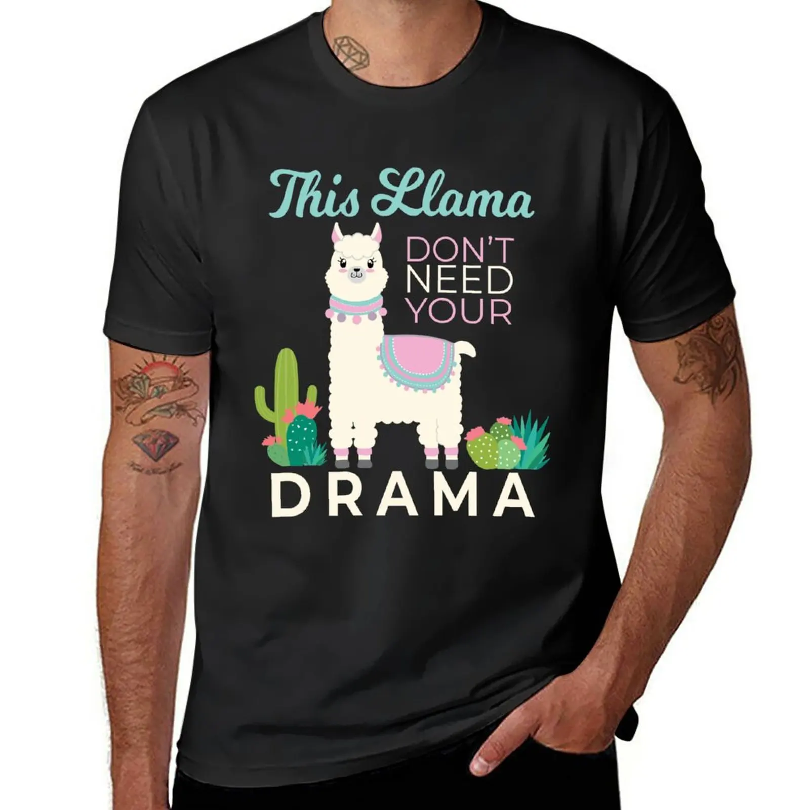 

New Drama Llama T-Shirt Aesthetic clothing boys animal print shirt oversized t shirts mens white t shirts