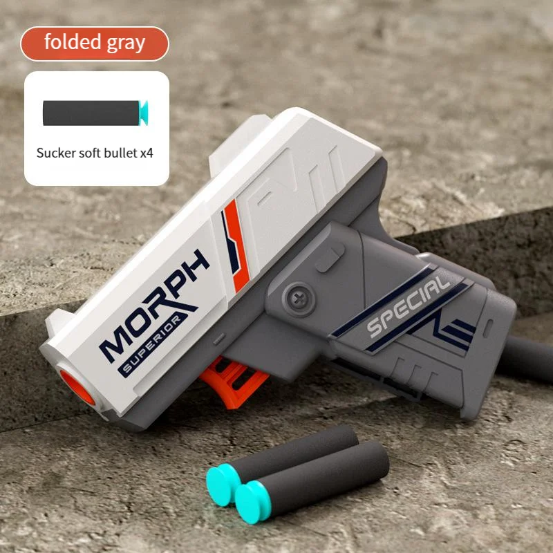 ミニソフト弾丸トイガン 折りたたみ式スピナーリボルバー ストレス解消 アウトドアシューティングゲーム 子供と大人のためのギフト