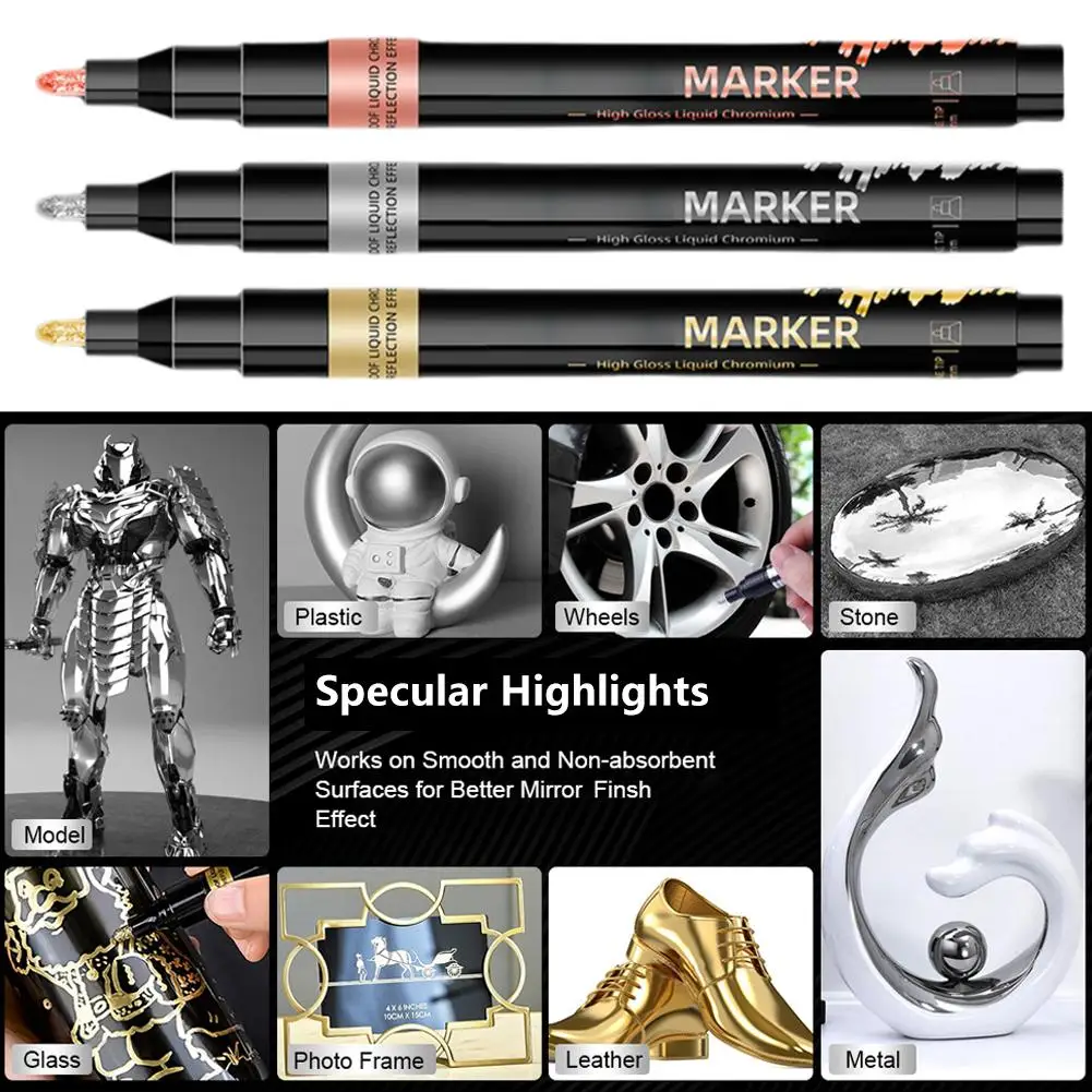 Car Touch Up Fill Paint Pen Car Scratch Repair Automotive Touchup Paint Pen Silvery Golden Bronze