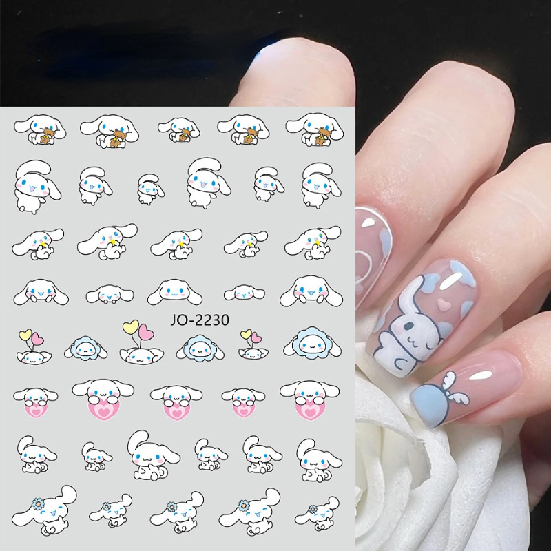 1PCS Cartoon Cinnamoroll Kulomi 3D Stickers Nail Art Decoration Sanrio Anime Character Series Nail Stickers DIY Lasting Decals