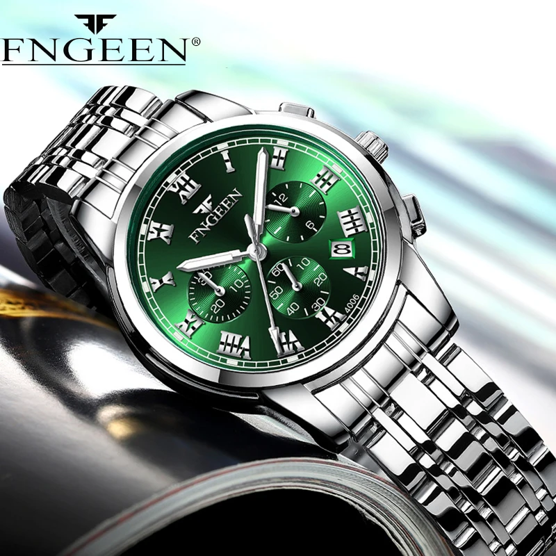 FNGEEN Luxury Quartz Watch Women Elegant Stainless Steel Watch Luminous Waterproof Date Wristwatch Ladies Dress Watch  Ms4006 6