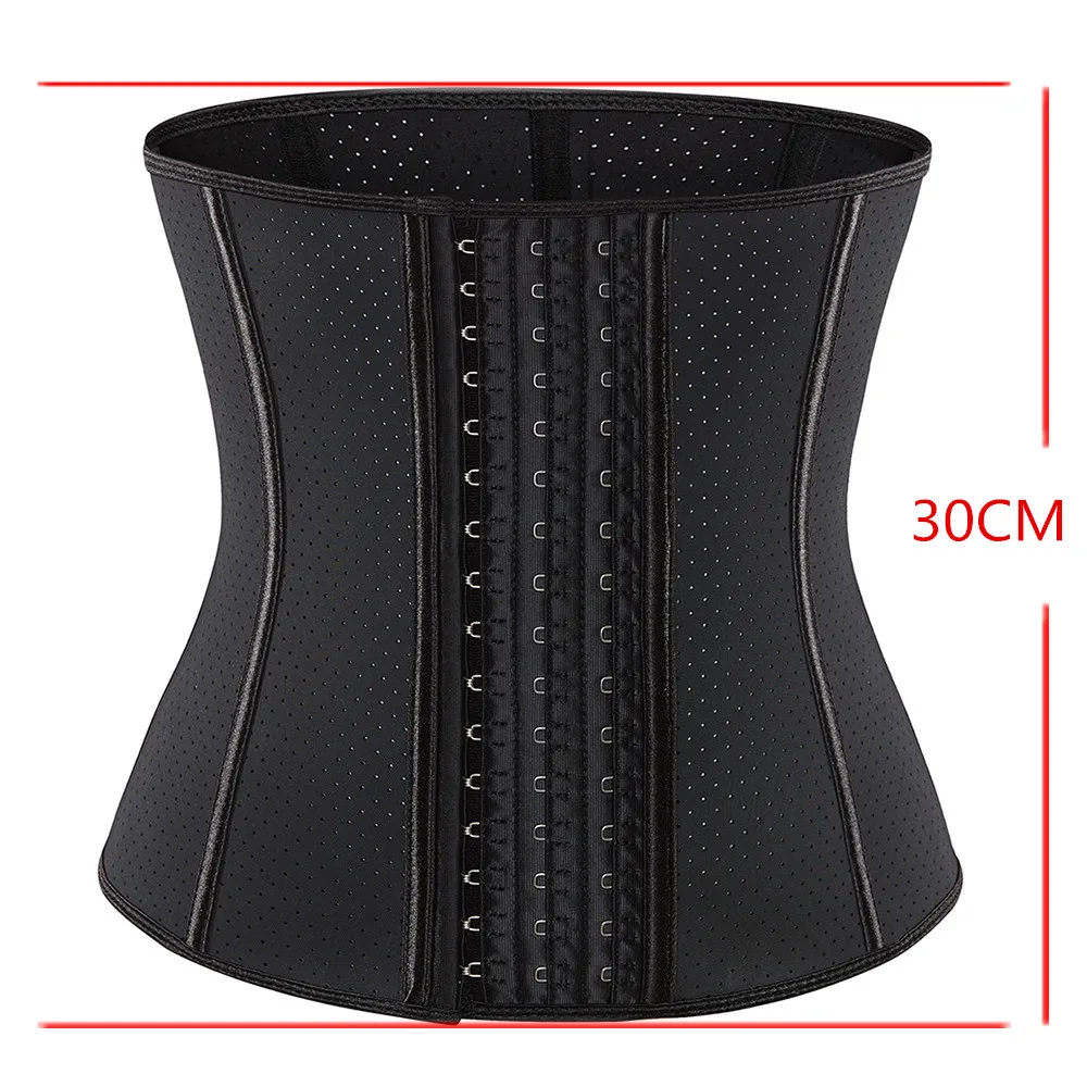 Women 9 Steel Bone Waist Trainer Latex Underbust Corset Modeling Strap