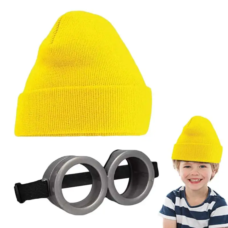 

Funny Decorative Yellow Men Cosplay 3D Circular Glass Minion Cosplay Costume Glasses for Kids Birthday Party Supplies Decoration