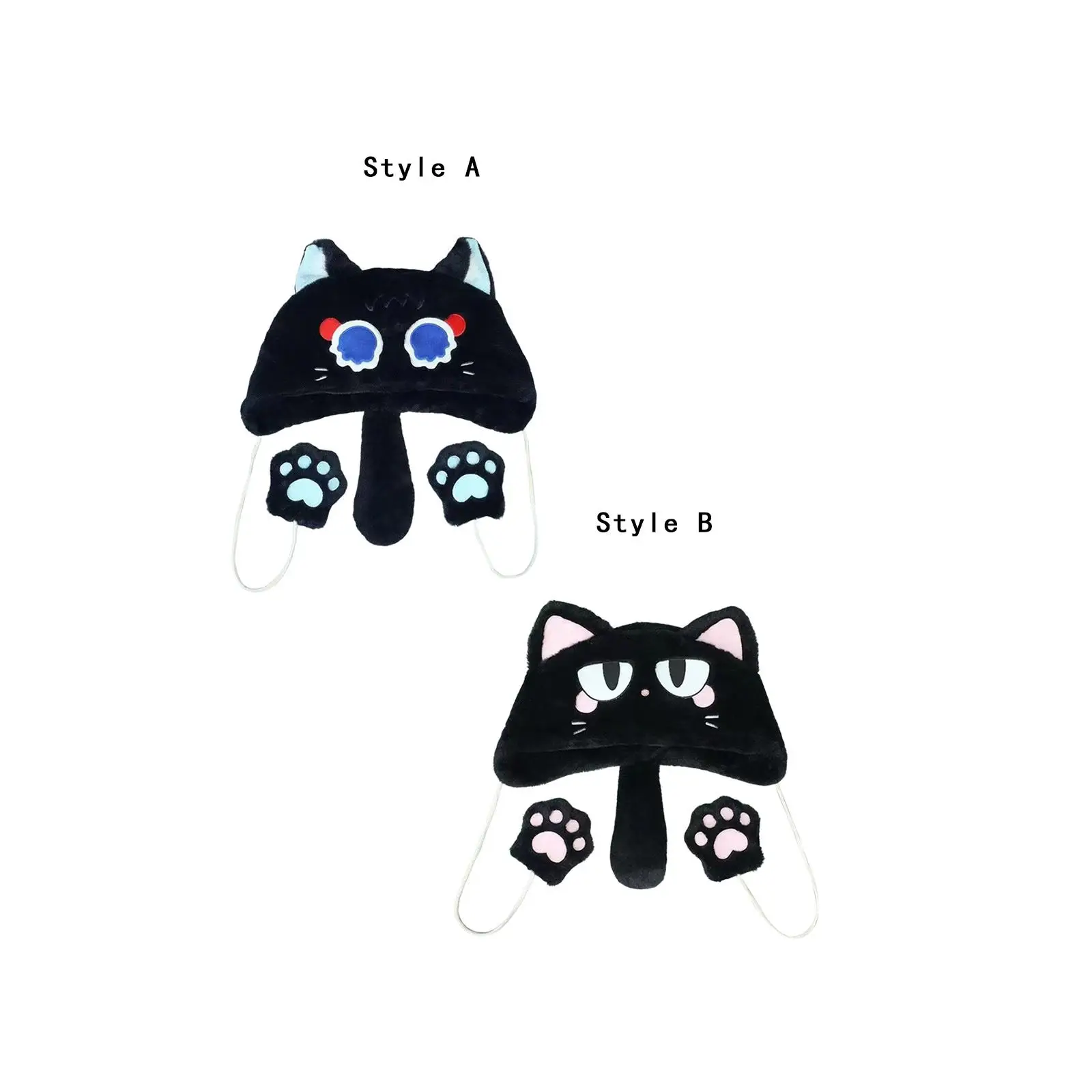 Anime Cosplay Hat Cute Cat Ear Hat Creative Photo Prop Soft Plush for Ball Festival Stage Performance Role Play Carnival
