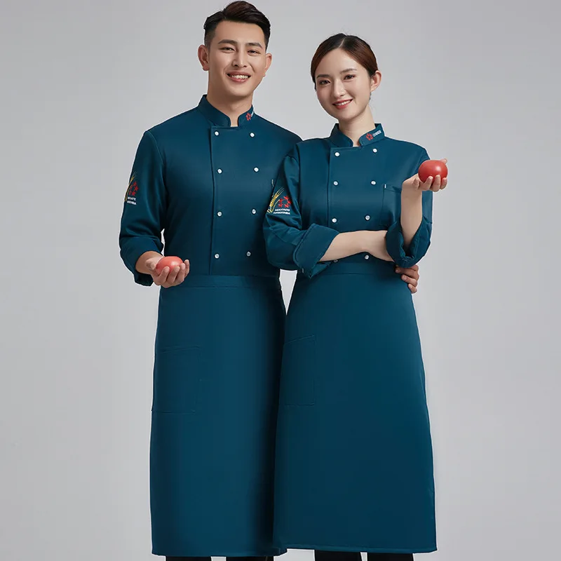 

C271 куртки шеф-повара, рубашки с длинным рукавом, форма для ресторана, одежда для шеф-повара, форма для отеля, пальто для шеф-повара, куртка для официанта