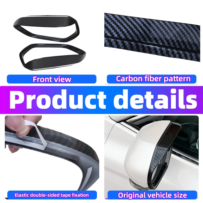 Car Rearview Mirror Rain Eyebrow Protector Rain Cover rearview mirror rain eyebrow for Toyota Corolla E210 12th