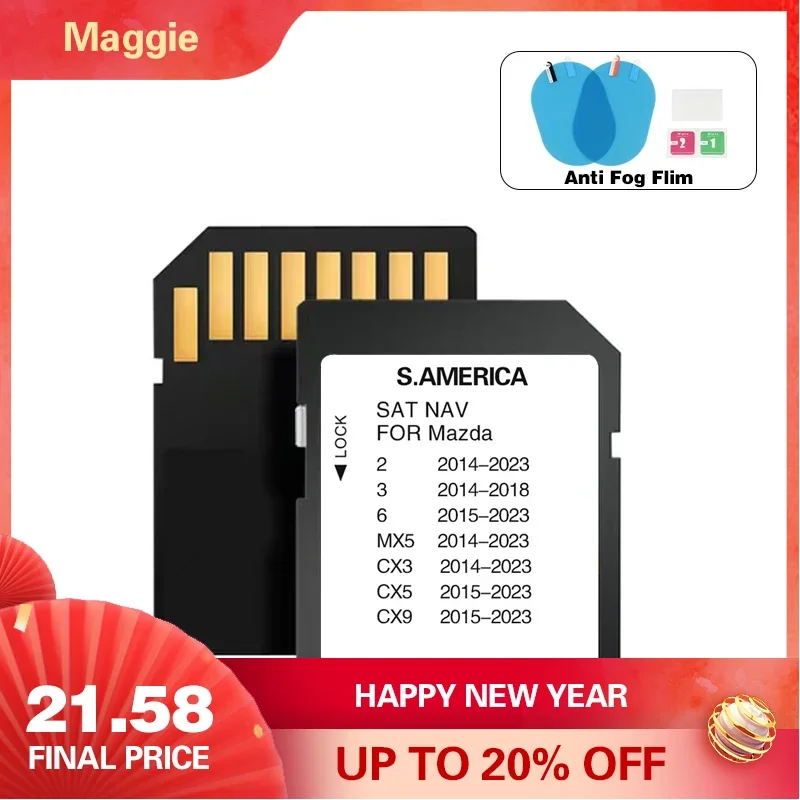 Scheda Sd Di Navigazione Per Mazda 2/3/6/Mx5/Cx5/Cx9 Veicolo 8Gb Sud America Mappa Sat Nav Naving Gps Connect1 Aggiornamento Versione Software