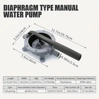 ปั๊มน้ำท้องเรือแบบแมนนวล 720 แกลลอนต่อชั่วโมง เครื่องมือถ่ายน้ำ ปั๊มไดอะแฟรมแบบดูดเองสำหรับเรือเดินทะเล 4