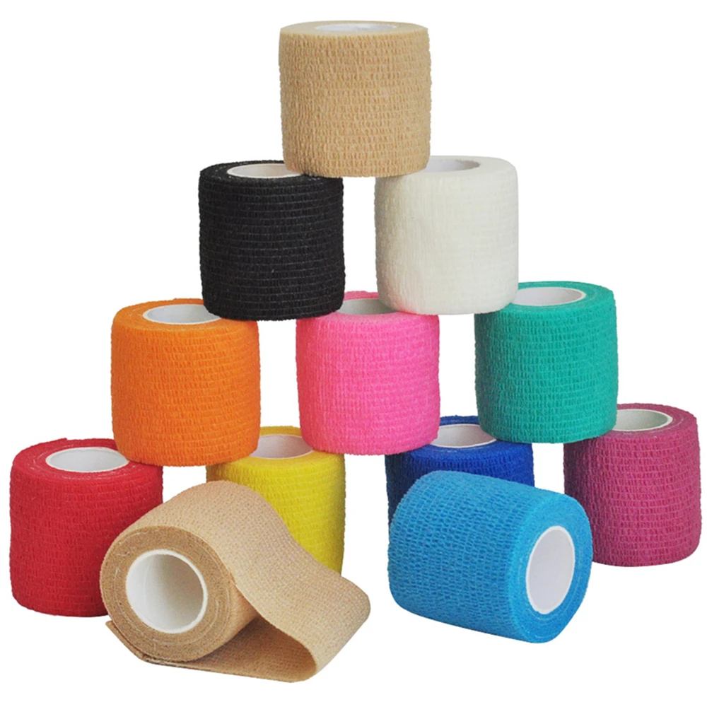 4.8m Colorful Sport Self Adhesive Elastic Bandage Wrap Tape Elastoplast
