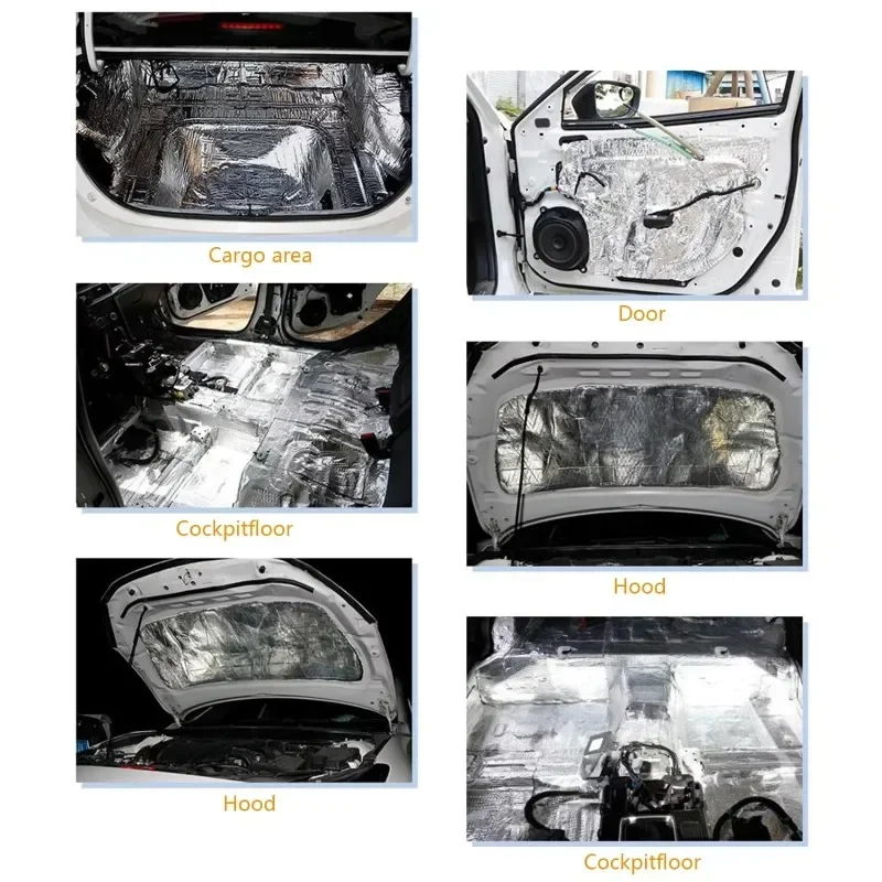 Sound Proof Mat 5/10mm Car Heat Noise Insulation Deadening Mat Hood Closed Cell Foam Accessories