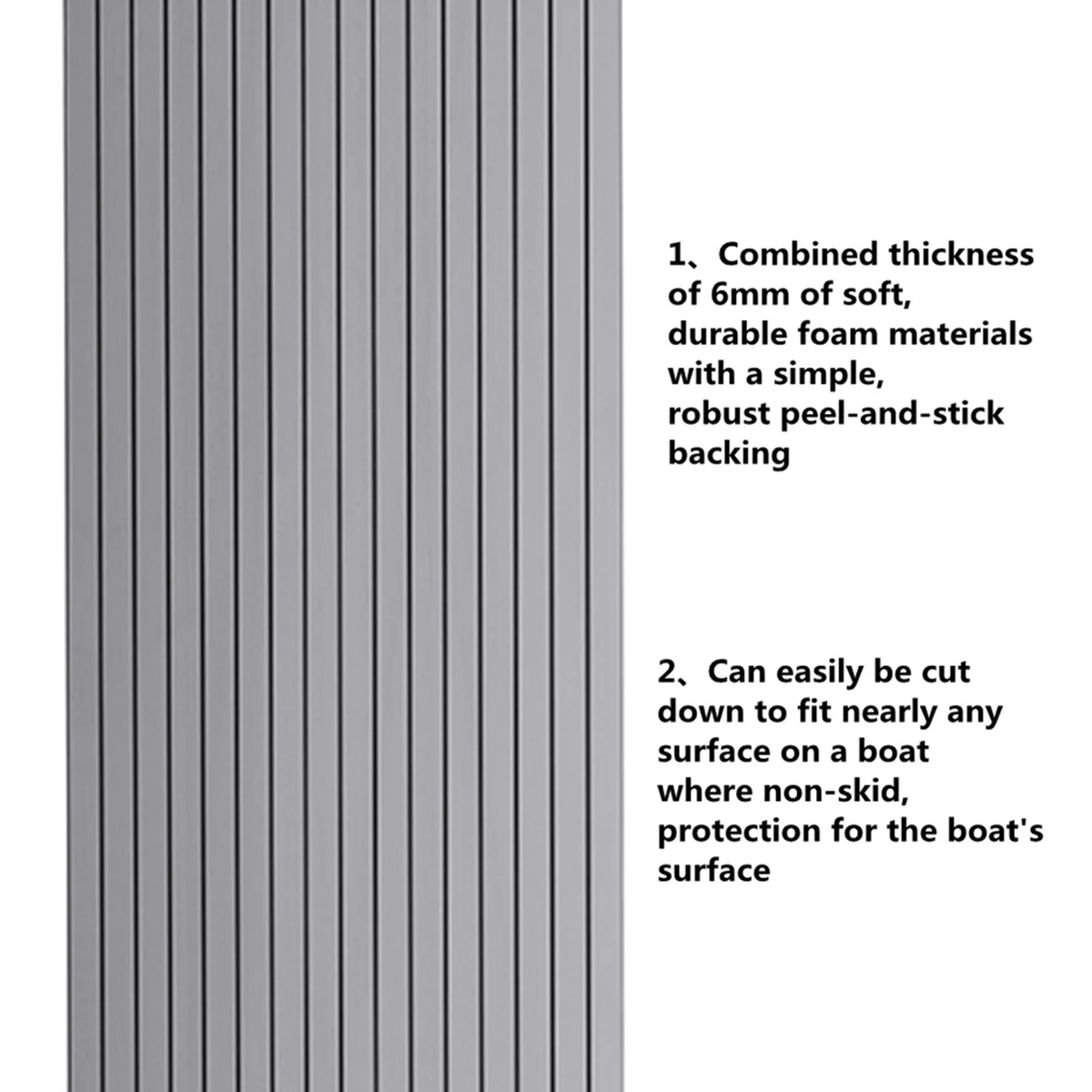 3000 x 900 x 6 mm EVA-Schaum-Bodenbelag aus Teakholz, rutschfest, für Marine-Yacht-Bodenbelag, Bootsdeckmatten, selbstklebend – Detail 3