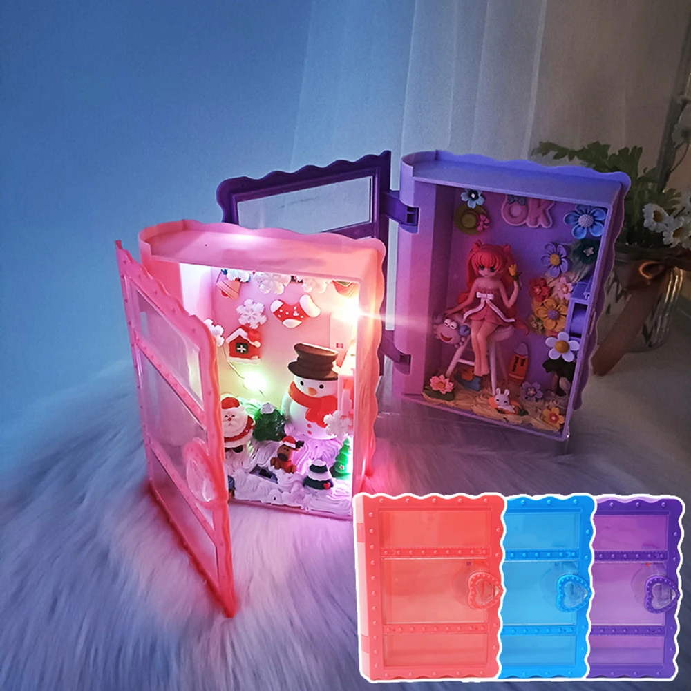 Stationery Organizer Stationery Storage Box Large Space Organizer Book Shaped Jewelry Case With Lock Earring Ring Storage Box