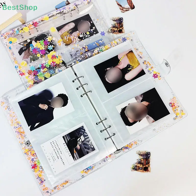 Glitter Bead Shell Transparent Notebook Planner Organizer Binder Books Notebook Protector Case Photo Album DIY Refills Suppliers