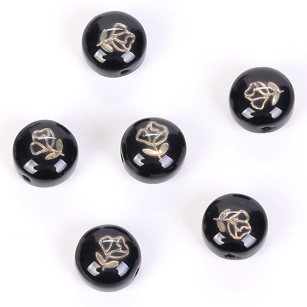 8 mm natürliche schwarze weiße Muschel-Schmetterlings-Abstandsperlen für Schmuckherstellung, DIY, handgefertigter Anhänger, Armband, Halskette, 10 Stück – Detail 14