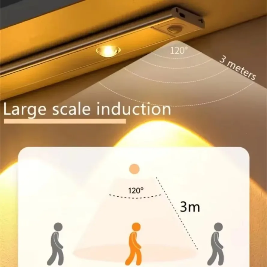 USB Night Light Motion Sensor Light LED Lamp With Switch Rechargeable Inductor Lights For Kitchen Stairs Hallway Closet Bedroom motion sensor light led night light led motion sensor light motion sensor lights