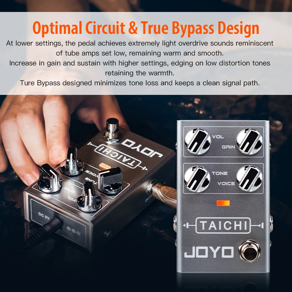 R-02 Overdrive Guitar Effect Pedal Low Gain Guitar Effects Amplifier Unique VOIC