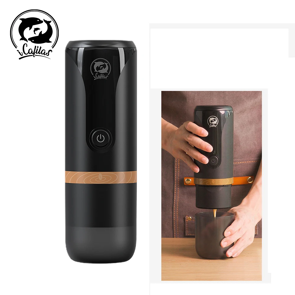 iCafilas Portable Coffee Machine Expresso Coffee Maker Fit Nexpresso Dolce Pod Capsule Coffee Powder for Car &amp; Home