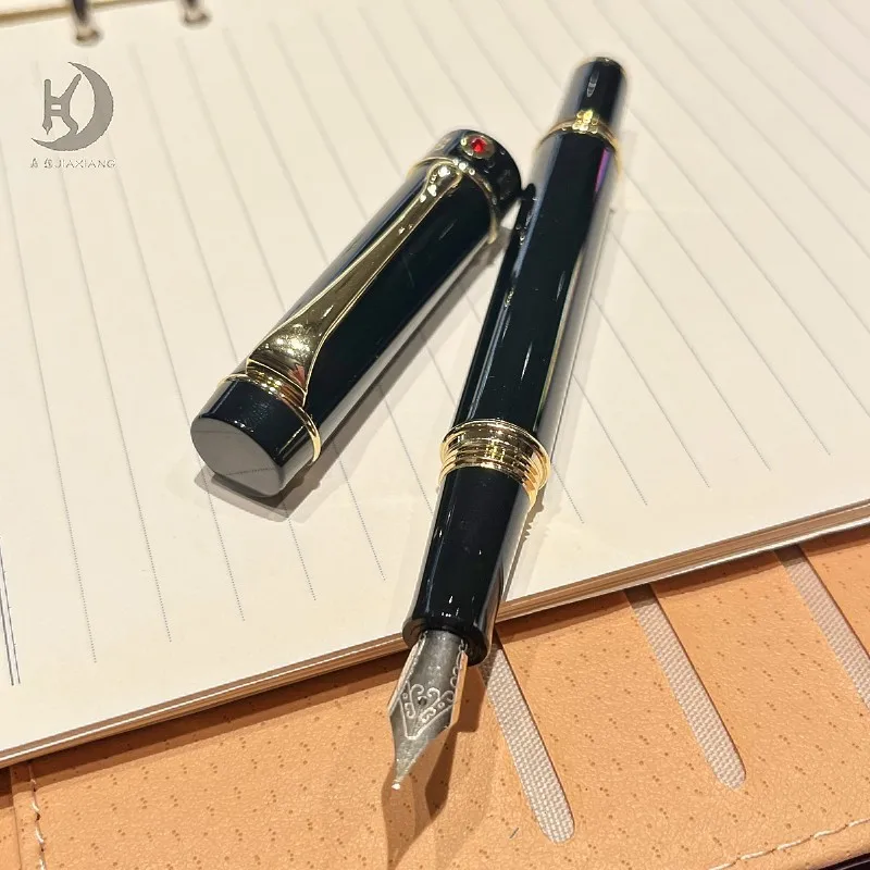 1PCS Yongsheng 9668 Black Gold Metal Calligraphy Pen,Office Writing Pens for Businessmen, Students, Executives