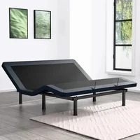 King Adjustable Bed Frame with Wireless Remote Electric Bed Frame Head and Foot Incline Adjustable Leg Heights Bed Base 1