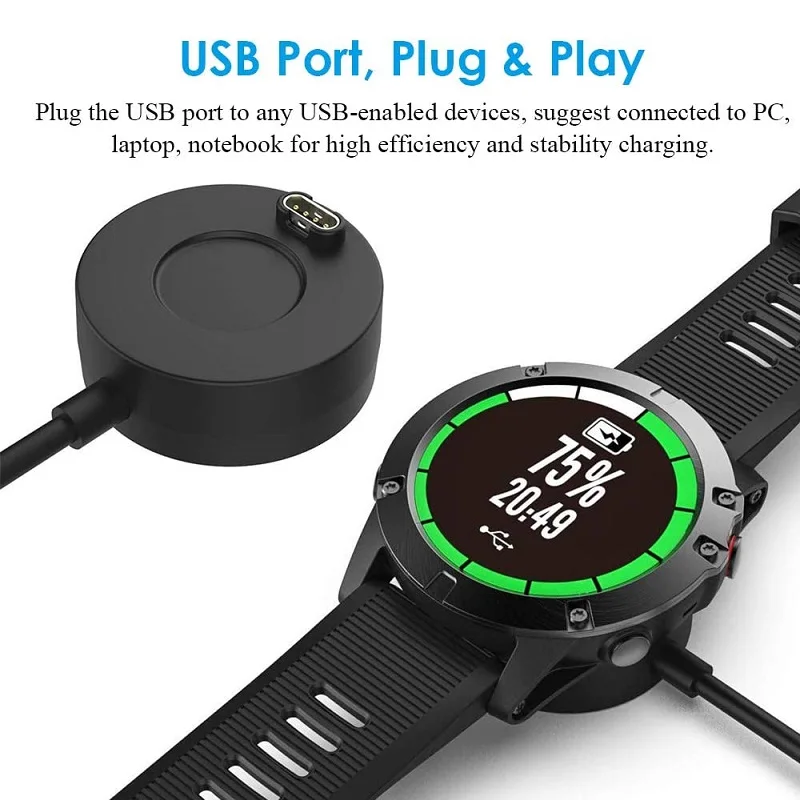 Ʈ ġ USB  ũ  ̺,  Ƚ 2  н 7S, 7X, 6s, 6x, 5 Venu SQ Instinct 2S, Enduro Vivoactive 3, 4S 