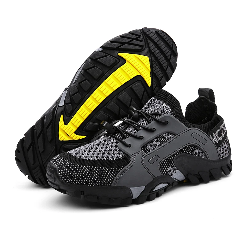 Men's women's outdoor hiking shoes Men's and women's anti-slip sole lightweight fly-woven breathable beach shoes diving shoes