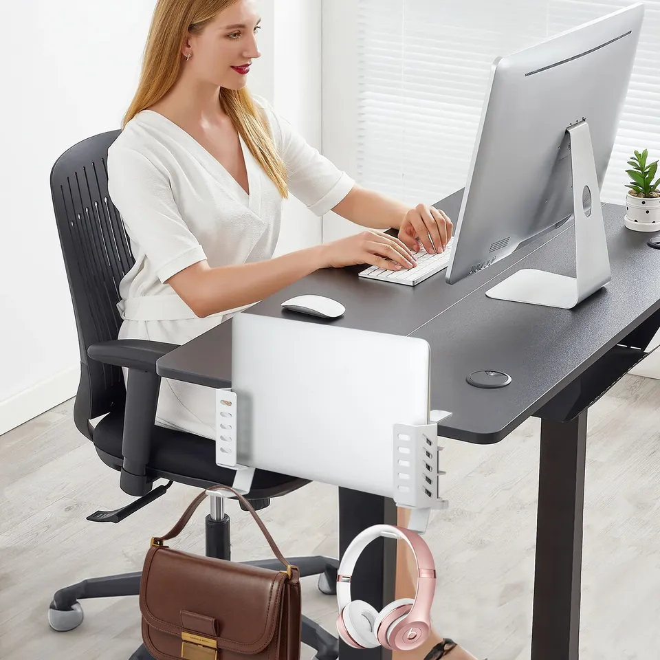 No Drill Laptop Desk Side Mount Organizer