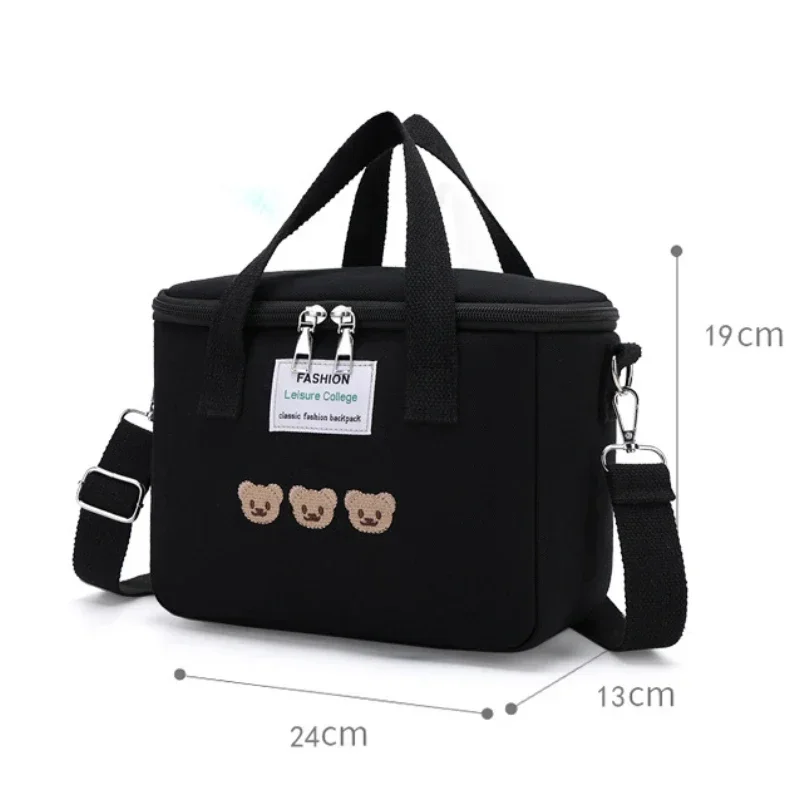 Lunch Bag Cooler Girls Family School Picnic Dinner Container Insulated Canvas Aluminium Foil Thermal Food Box