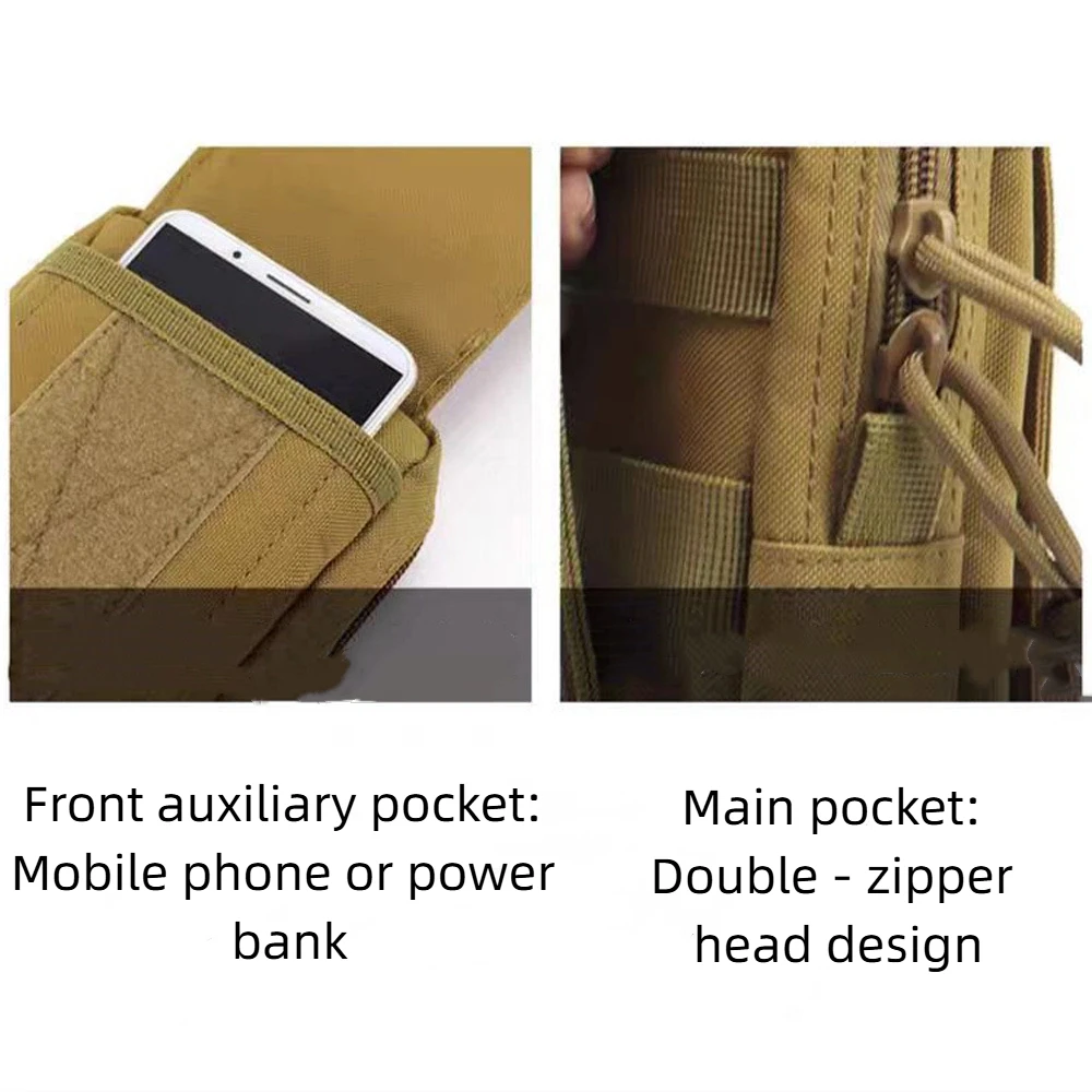 Tactical Flip-Top Laser-Cut Phone Bag - Durable Outdoor Waist Pack