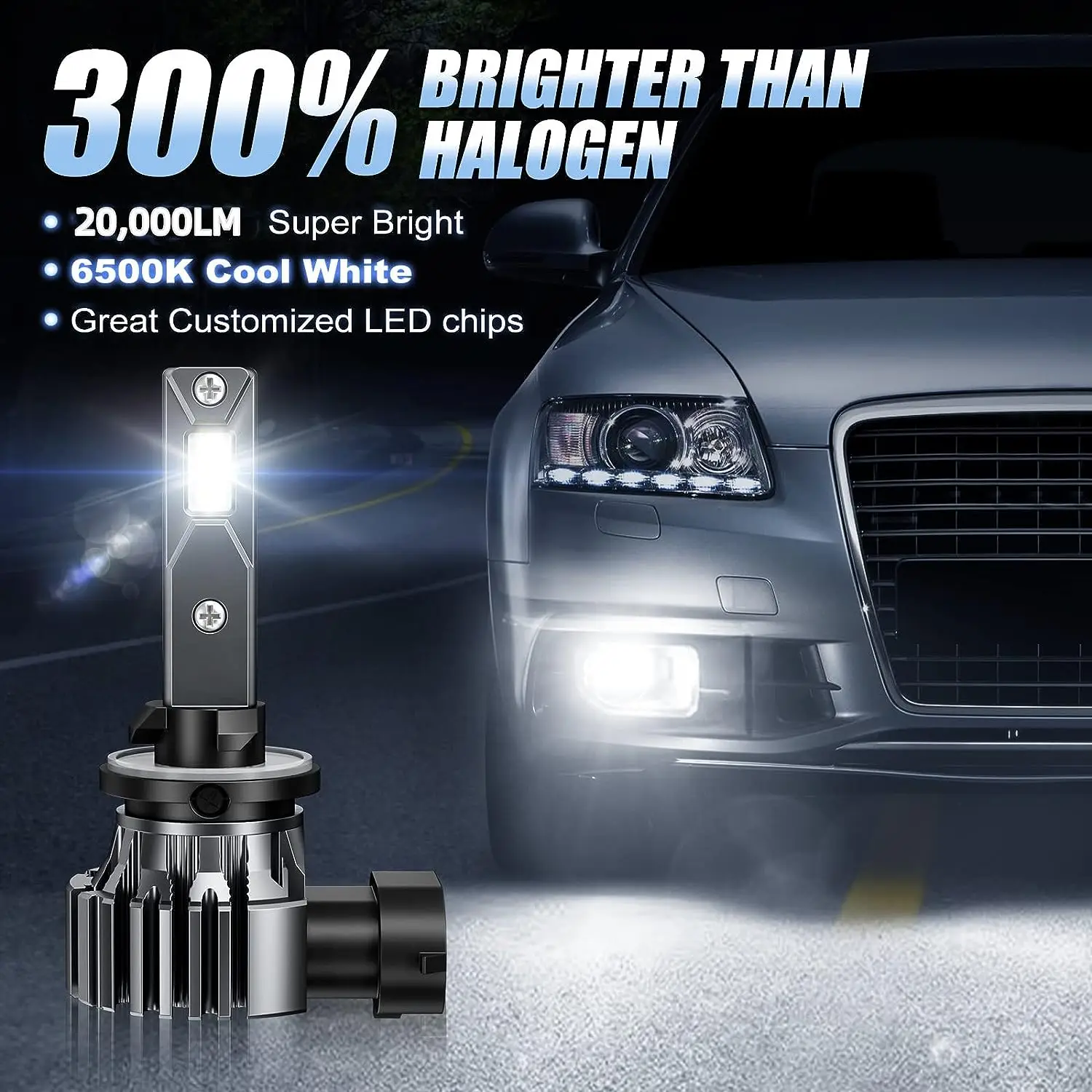 LED Fog Light Bulbs 880 881 886 ATV Head Light 4010253 6500K 20000 Lumen Plug And Play