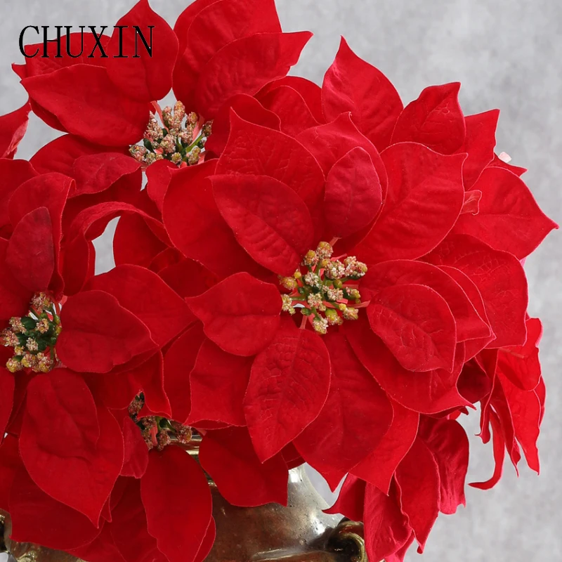 Custom Poinsettia Artificial Flowers Stem Christmas Floral Picks Wholesale  Christmas Flower - China Merry Christmas Picks and Artificial Christmas  Picks Decorations price